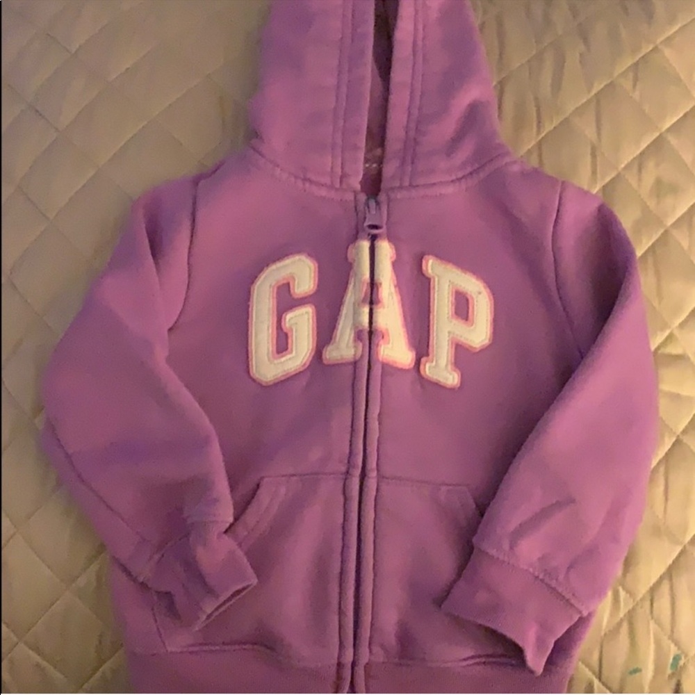 Baby Gap light purple zip up hoodie